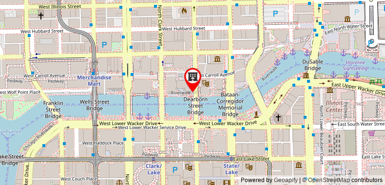 在地图上查看芝加哥河北岸威斯汀酒店