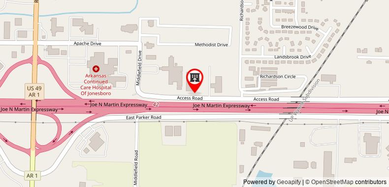 Comfort Suites Jonesboro University Area on maps