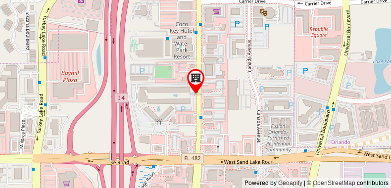 在地图上查看Hampton Inn & Suites Orlando Intl Dr N