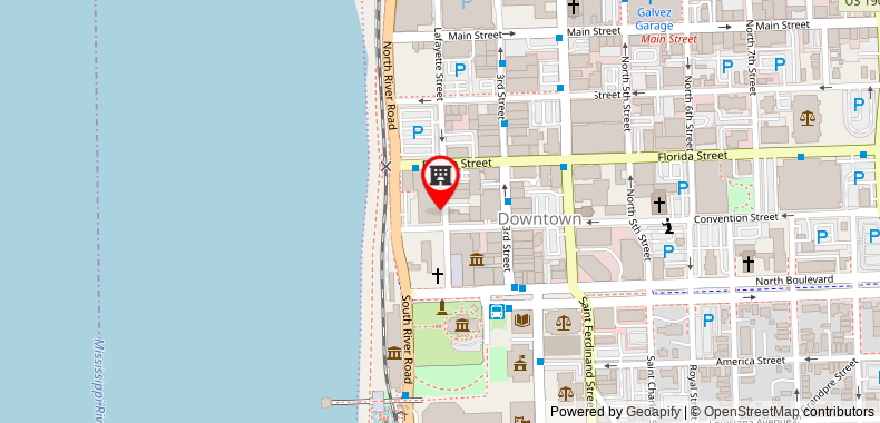 在地图上查看希爾頓巴吞魯日國會中心酒店