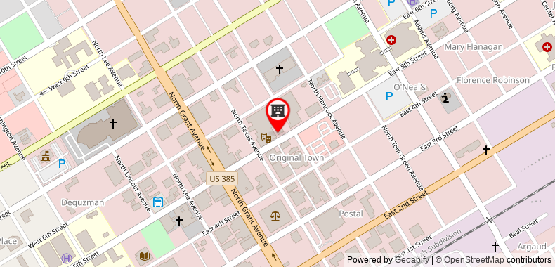 Bản đồ đến Khách sạn Odessa Marriott & Conference Center