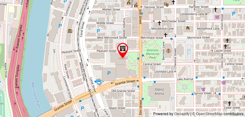 在地图上查看曼徹斯特市中心希爾頓逸林酒店