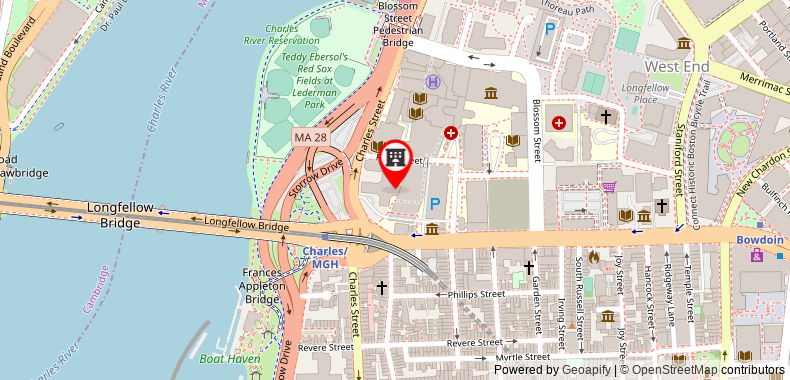 在地图上查看波士頓自由酒店 - 豪華典藏酒店成員