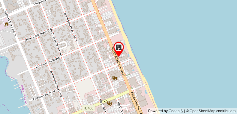 Bản đồ đến Quality Inn Daytona Beach Oceanfront
