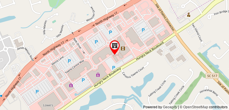 Bản đồ đến Hyatt Place Mount Pleasant Towne Centre
