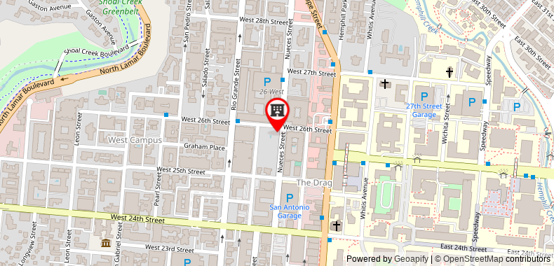 Moxy Austin - University on maps