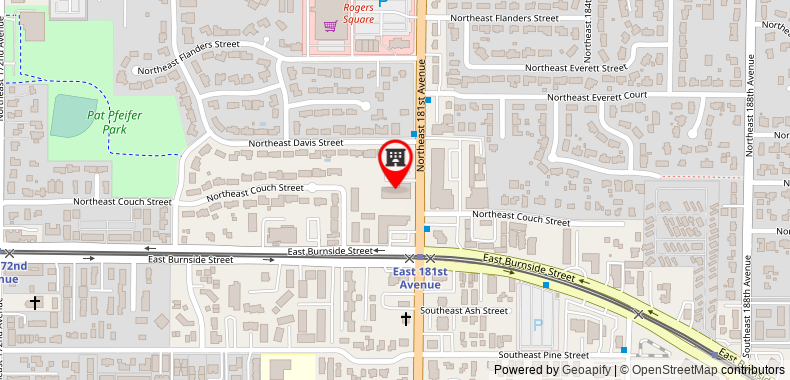 在地图上查看格雷舍姆波特蘭地區溫德姆速8酒店