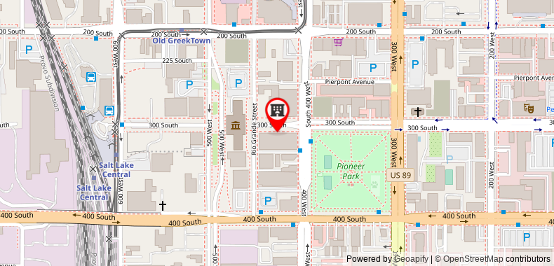 Bản đồ đến Homewood Suites by Hilton Salt Lake City-Downtown