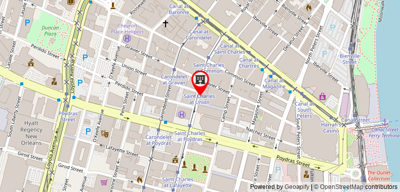 Bản đồ đến Hilton New Orleans/St. Charles Avenue