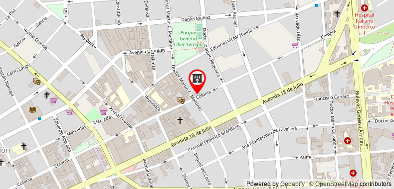 Bản đồ đến Che Lagarto Hostel Montevideo