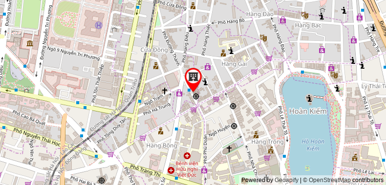 Bản đồ đến Khách sạn Hanoi Rose