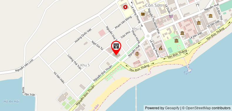 Bản đồ đến Khách sạn Marina Bay Con Dao