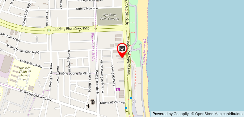 在地图上查看奇克蘭德峴港海灘酒店