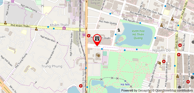 Hotel du Parc Hanoi on maps