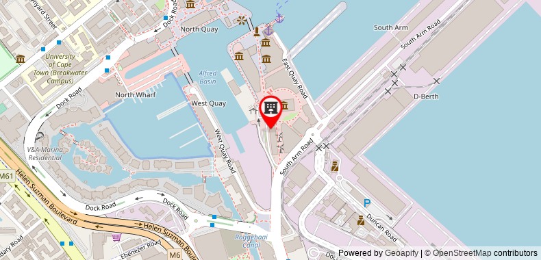 Radisson RED Hotel V&A Waterfront Cape Town on maps