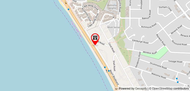 Bản đồ đến Khách sạn Blaauwberg Beach