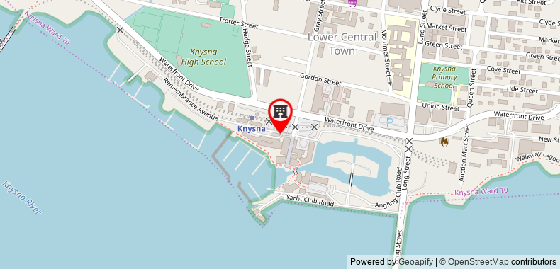 Bản đồ đến Khách sạn Protea by Marriott Knysna Quays
