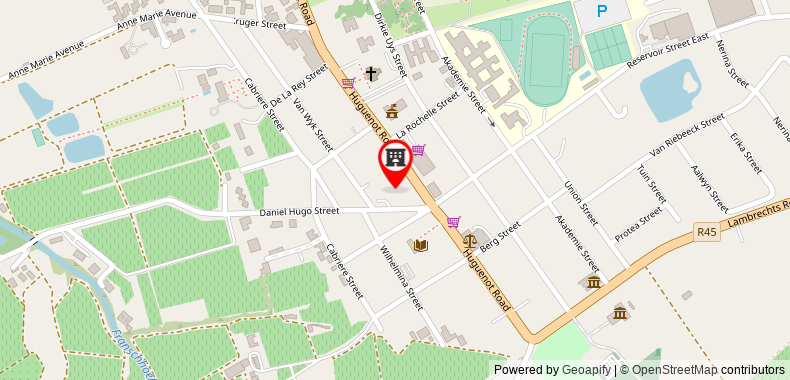 Bản đồ đến Khách sạn Franschhoek Boutique