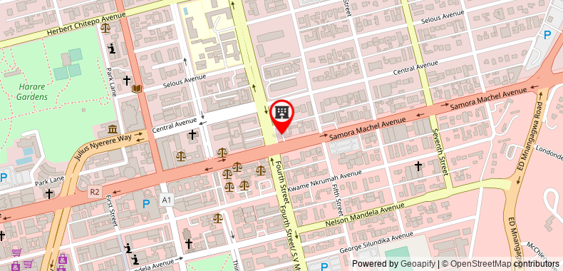 在地图上查看哈拉雷薩莫拉邁克爾大道126號N1酒店